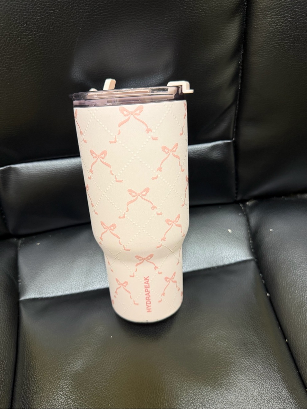 Hydrapeak Pink Bow Pattern Insulated Tumbler